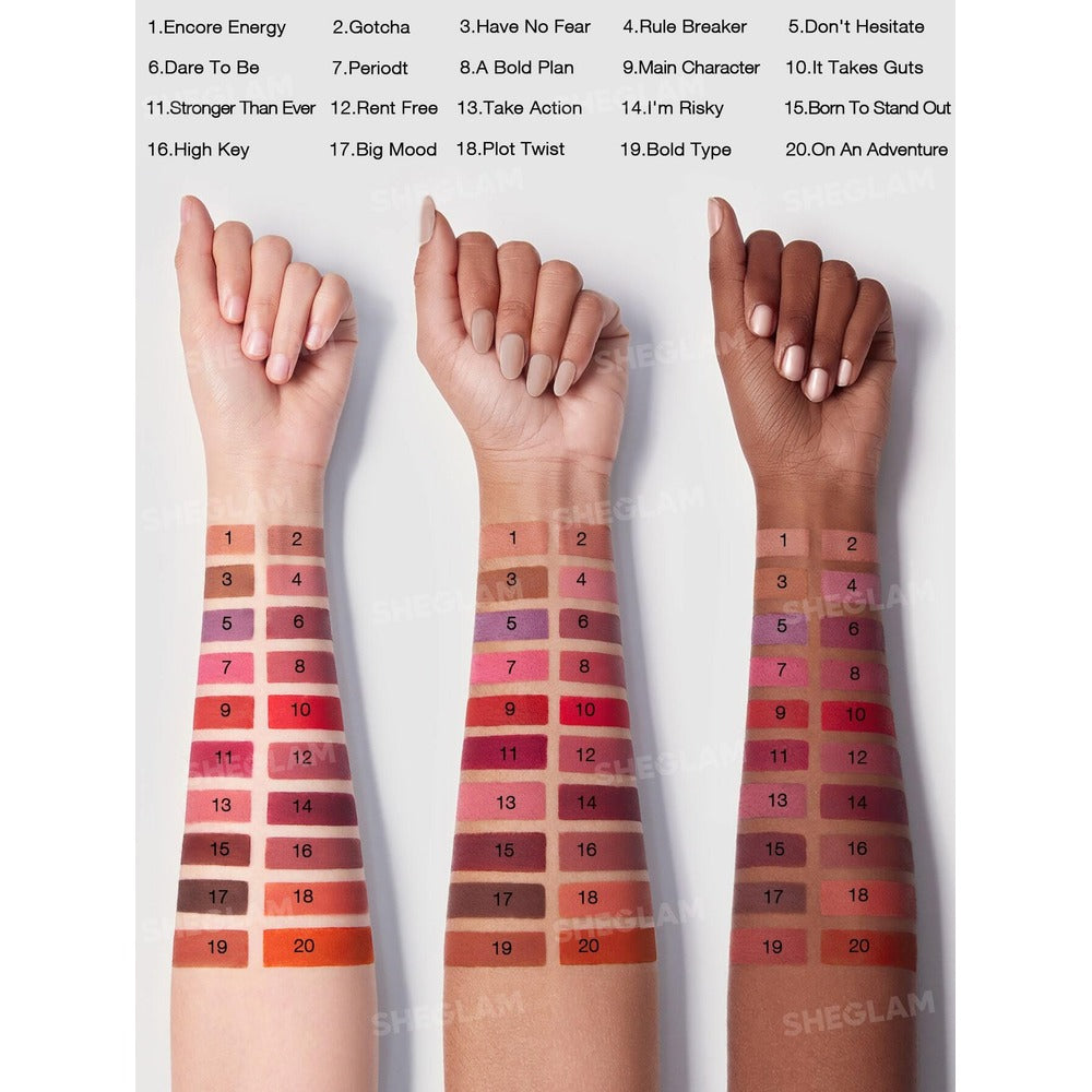 SHEGLAM Dynamatte Boom Long-Lasting Matte Lipstick (Multiple Shades)