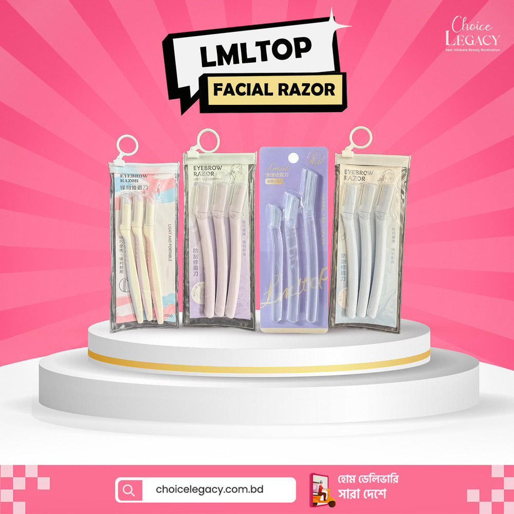 LMLTOP Fashion Makeup Comfort & Portable Brow Razor 3pcs
