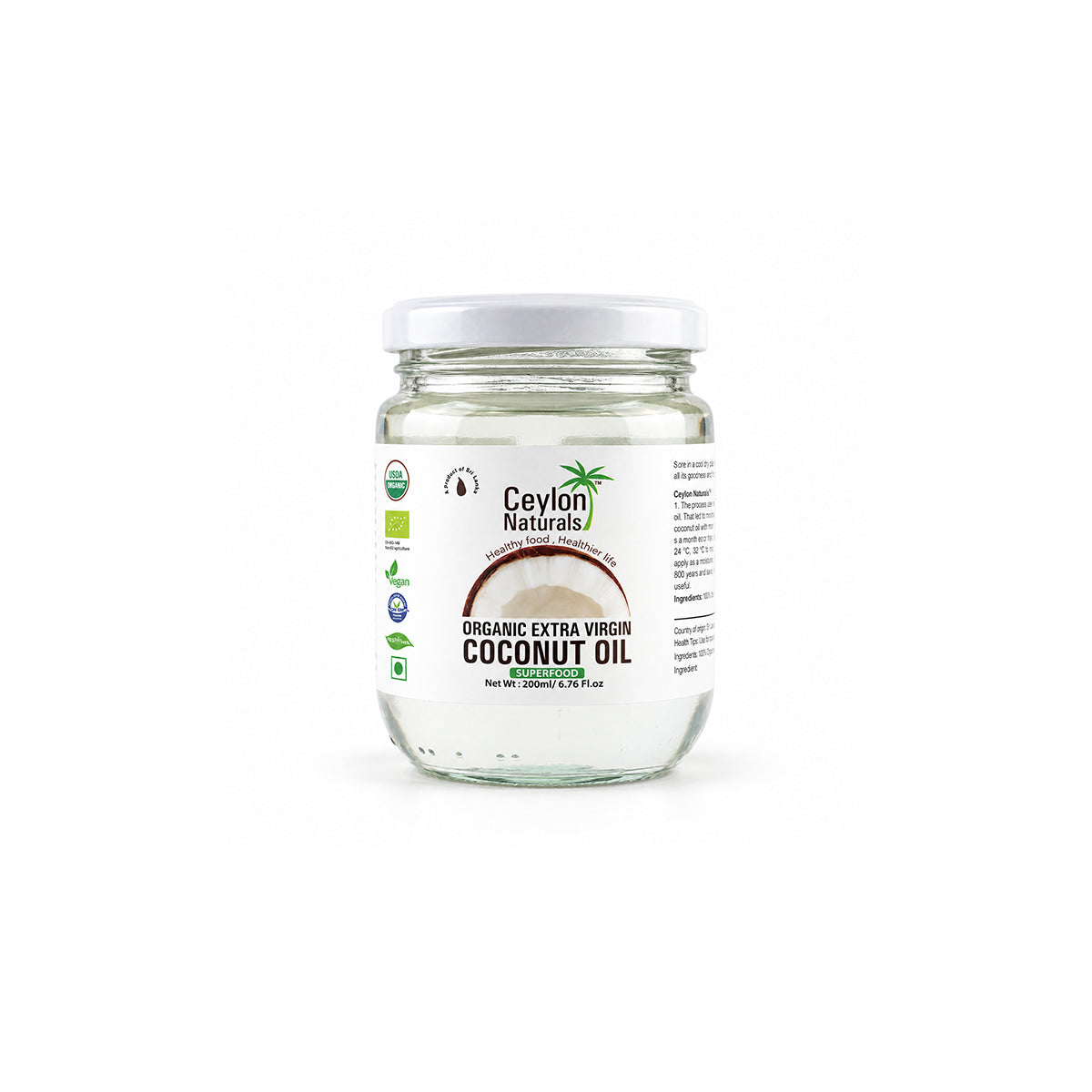 Ceylon Naturals Organic Extra Virgin Coconut Oil