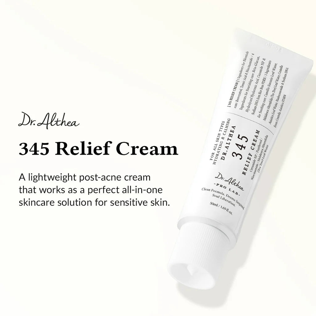 Dr. Althea 345 Relief Cream ingredients with Ceramide NP and Niacinamide
