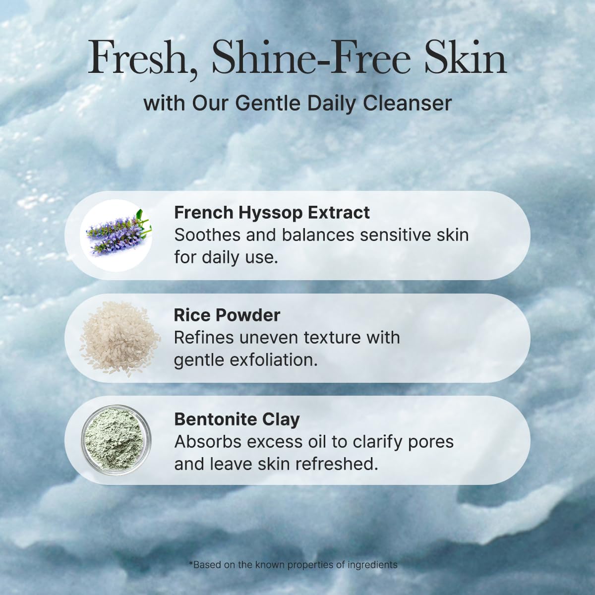 Arencia Fresh Royal Blue Hyssop Rice Mochi Cleanser