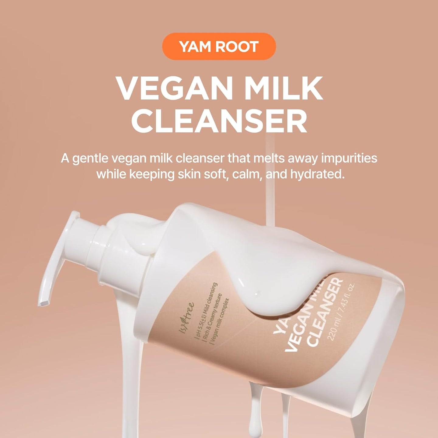 Isntree Yam Root Vegan Milk Cleanser