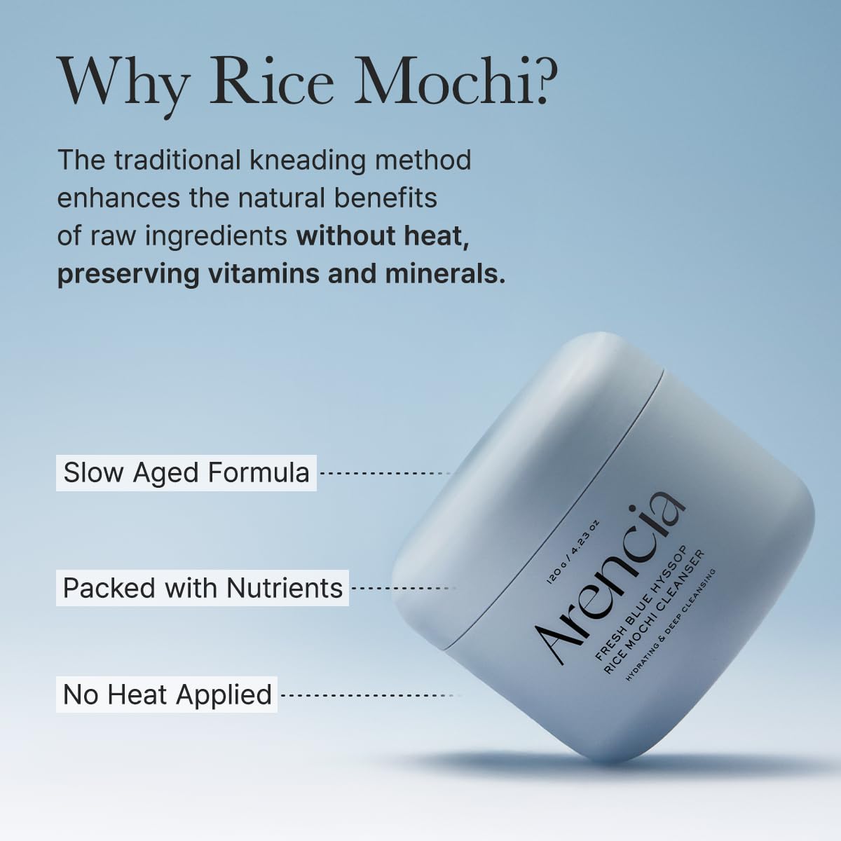Arencia Fresh Royal Blue Hyssop Rice Mochi Cleanser