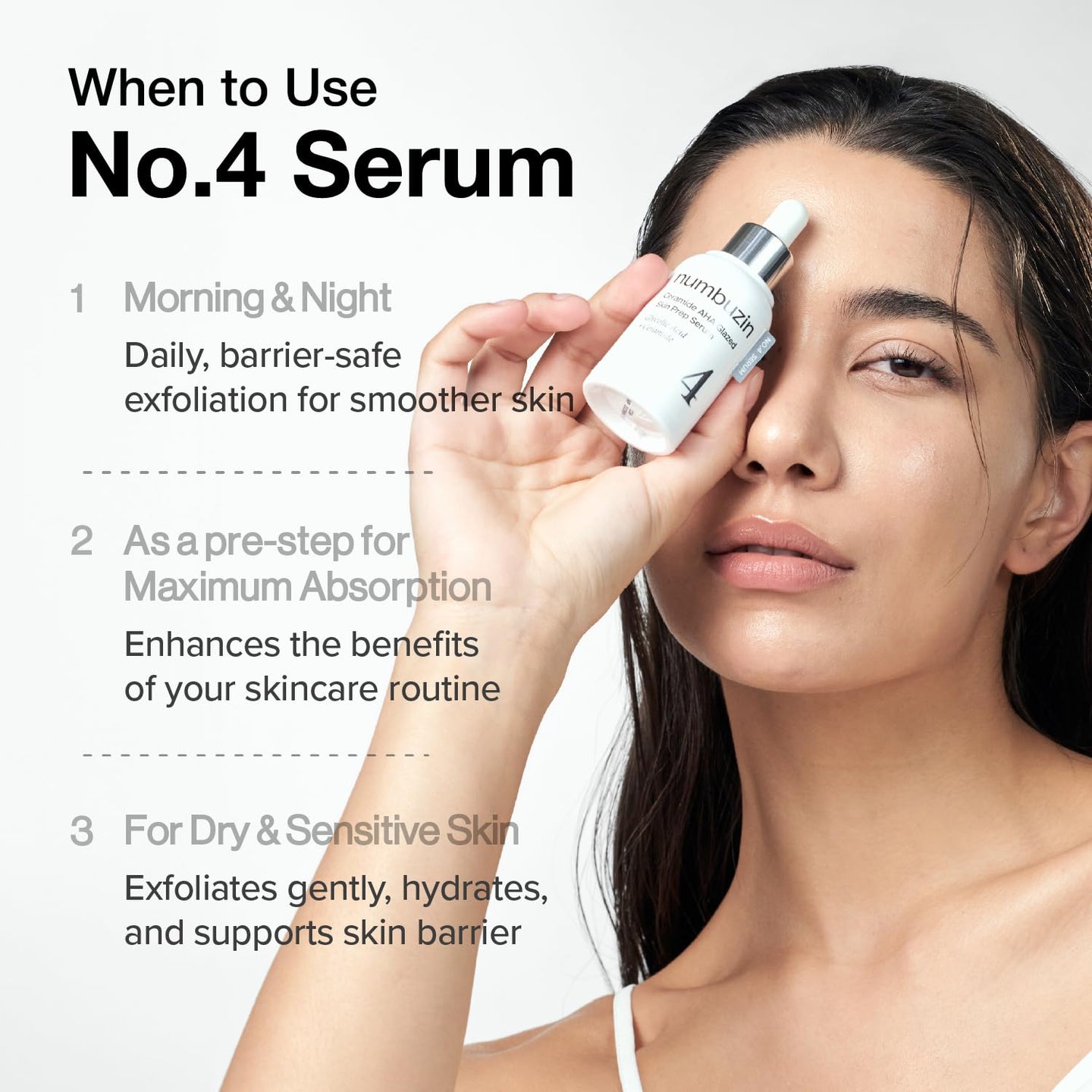 numbuzin No.4 Ceramide AHA Glazed Skin Prep Serum