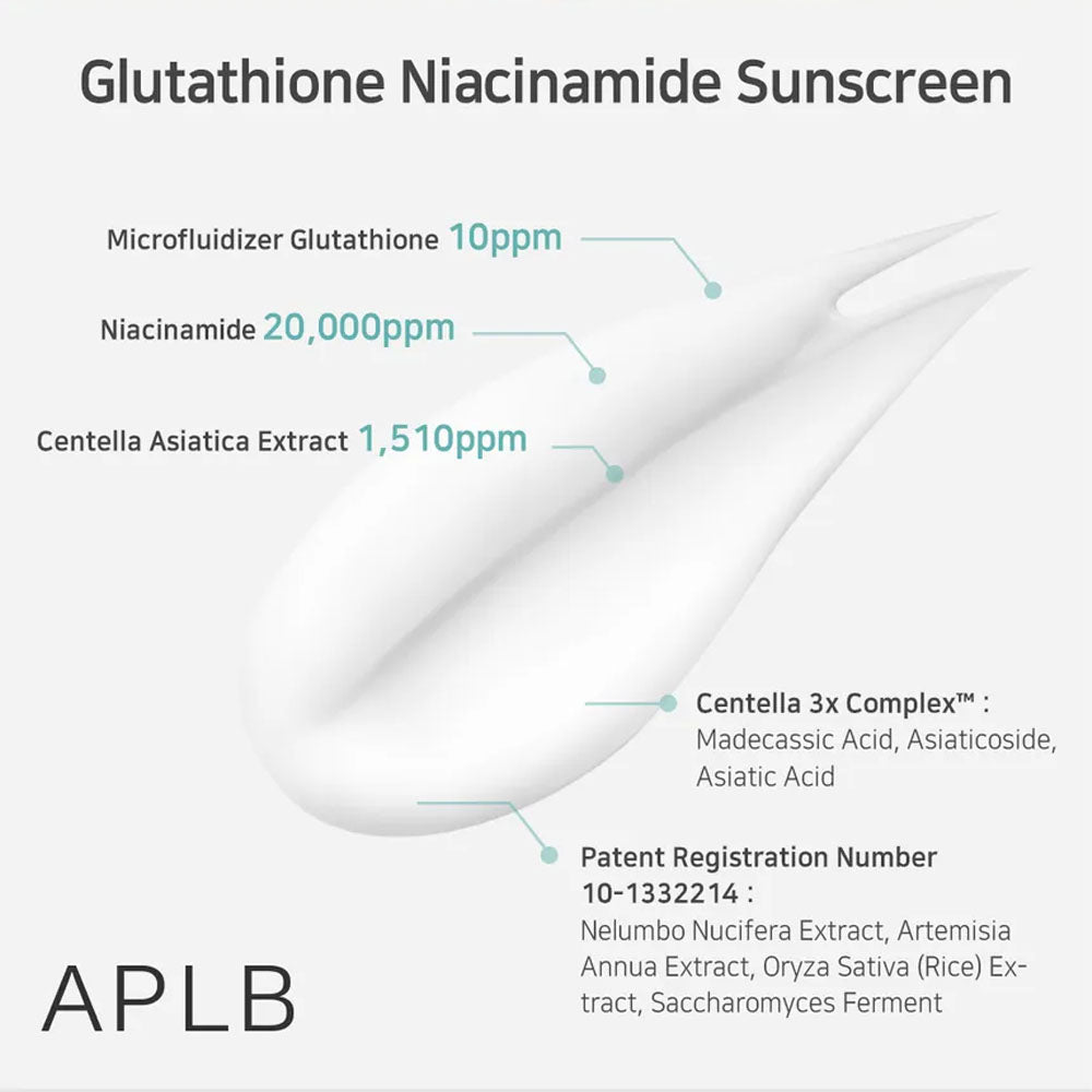 APLB Glutathione Niacinamide Sunscreen