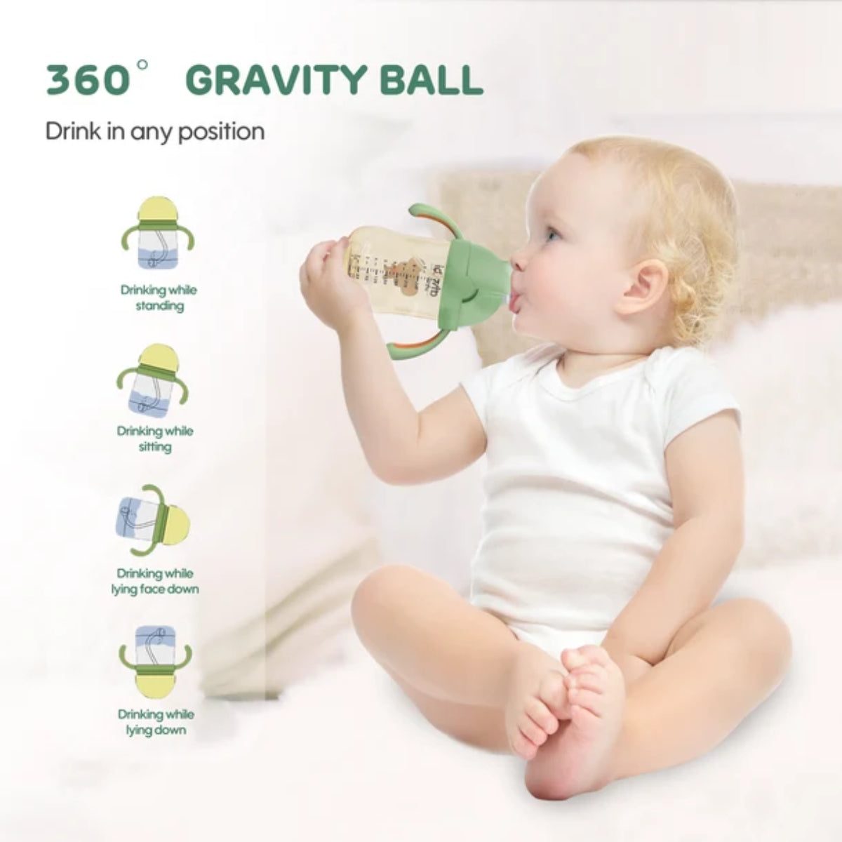 Aiwibi Baby Water Bottle With Straw