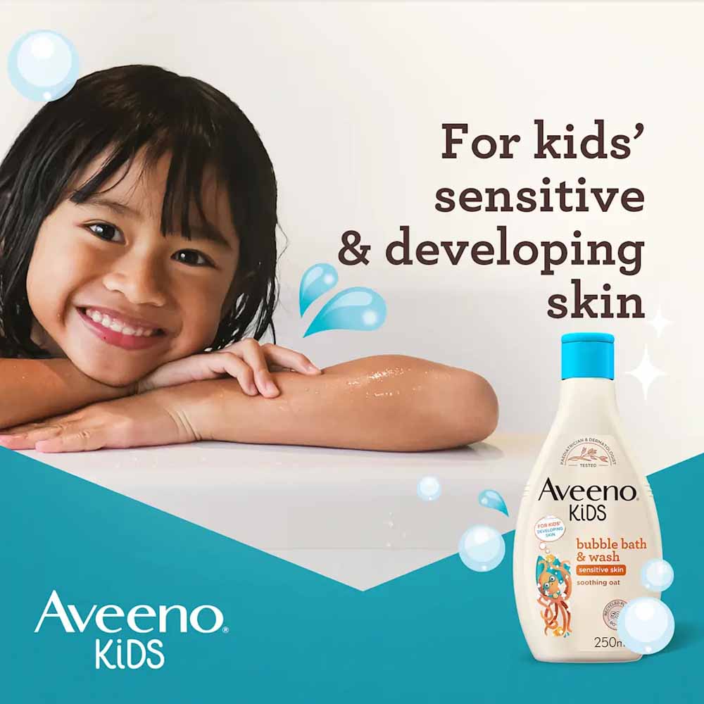 Aveeno Kids Bubble Bath & Wash 250ml