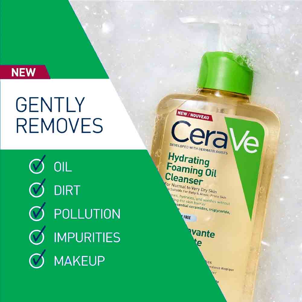 Cerave Hydrating Foaming Oil Cleanser For Normal To Very Dry (UK)