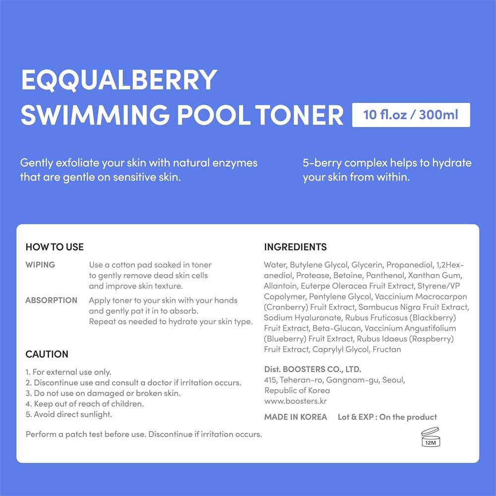 EQQUALBERRY Swimming Pool Facial Toner
