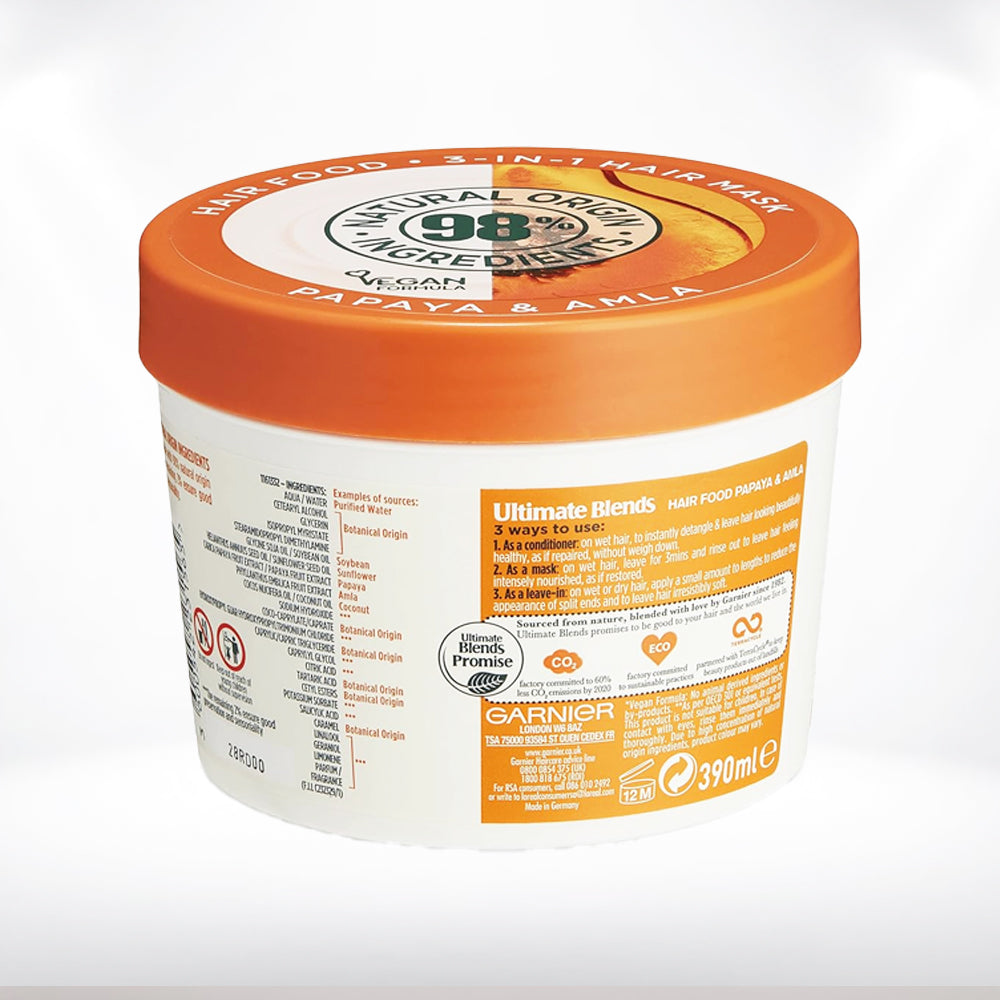 Garnier Ultimate Blends Hair Food Papaya 3-In-1 Dry Hair Mask Treatment