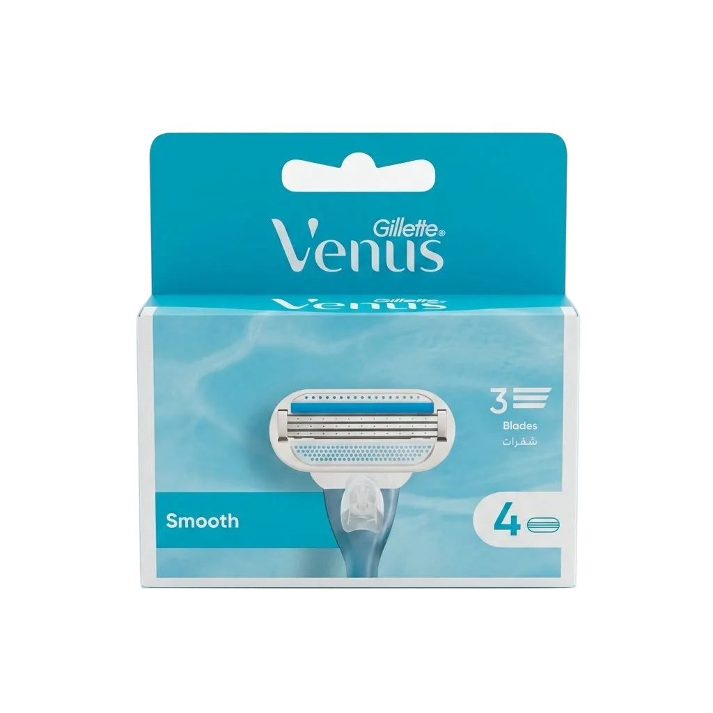 Gillette Venus Smooth Razor Blades for Women (Refills Pack 4 pcs)