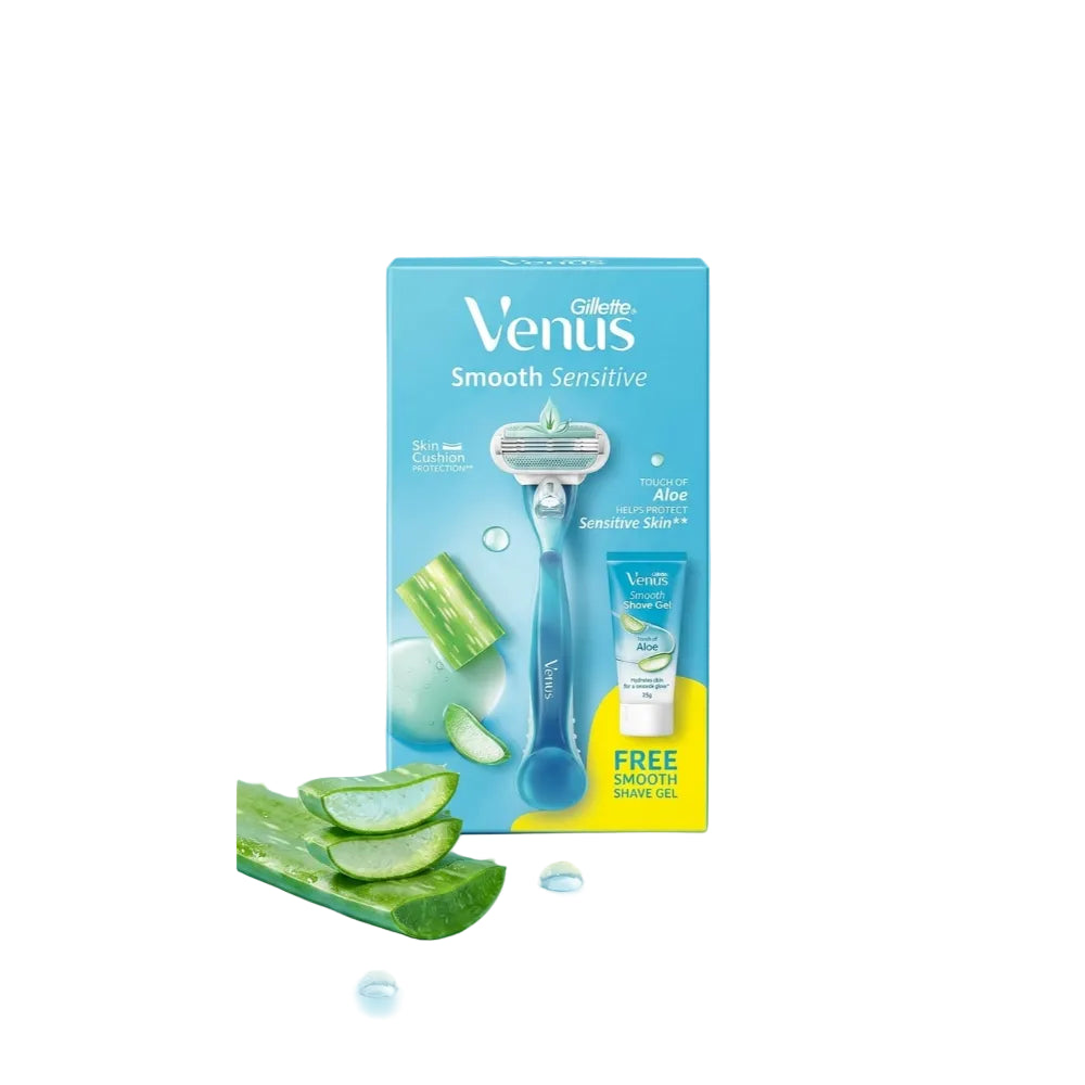 Gillette Venus Smooth Sensitive razor set packaging