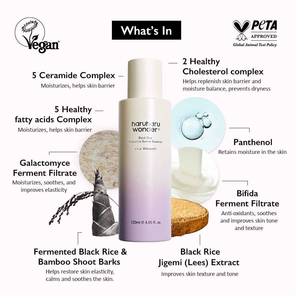 Haruharu Wonder Black Rice Probiotics Barrier Essence