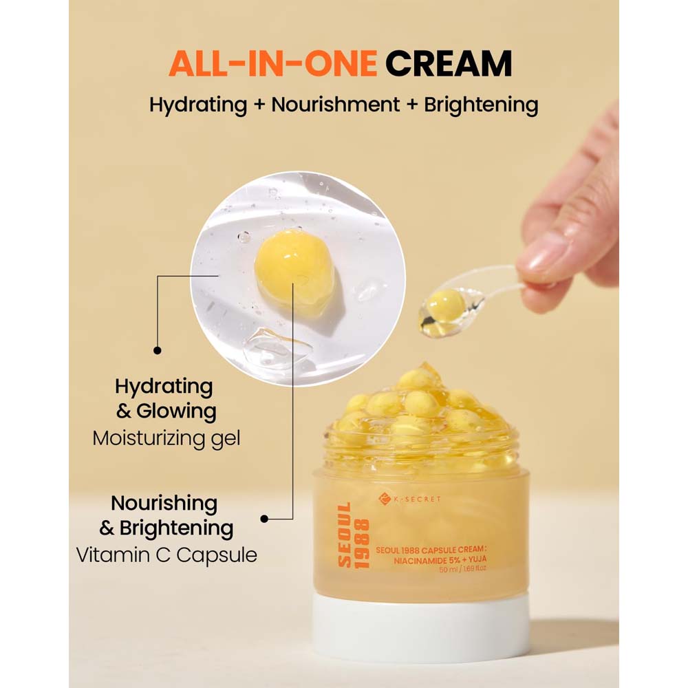 K-SECRET SEOUL 1988 Capsule Cream: Niacinamide 5% + Yuja