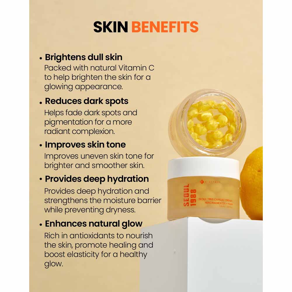 K-SECRET SEOUL 1988 Capsule Cream: Niacinamide 5% + Yuja