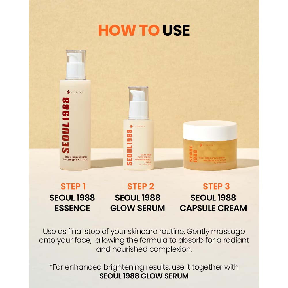 K-SECRET SEOUL 1988 Capsule Cream: Niacinamide 5% + Yuja