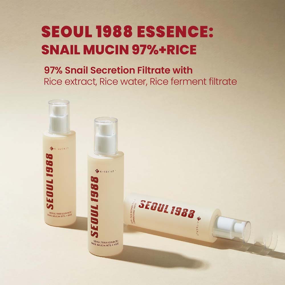 K-SECRET SEOUL 1988 Essence : Snail Mucin 97% + Rice 100ml
