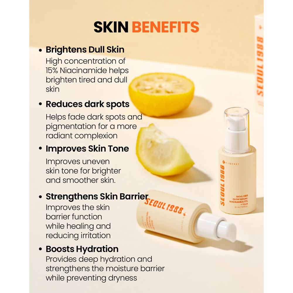 K-SECRET SEOUL 1988 Glow Serum: Niacinamide 15% + Yuja