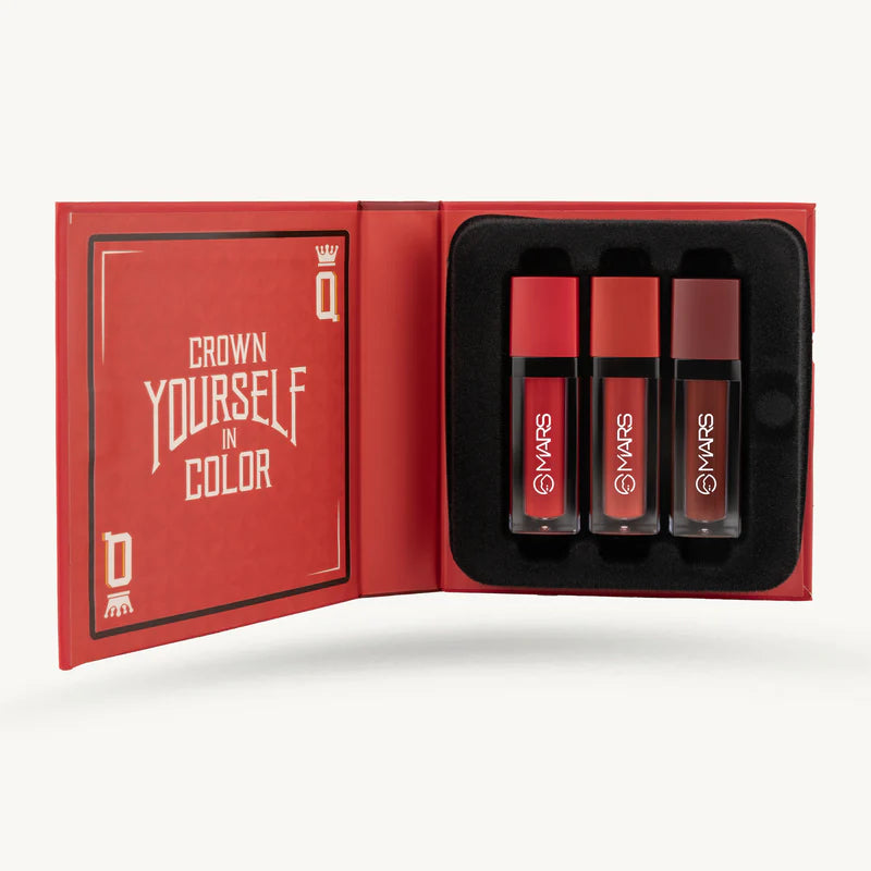 MARS Queen of Mattes Liquid Lipsticks Box Set of 3