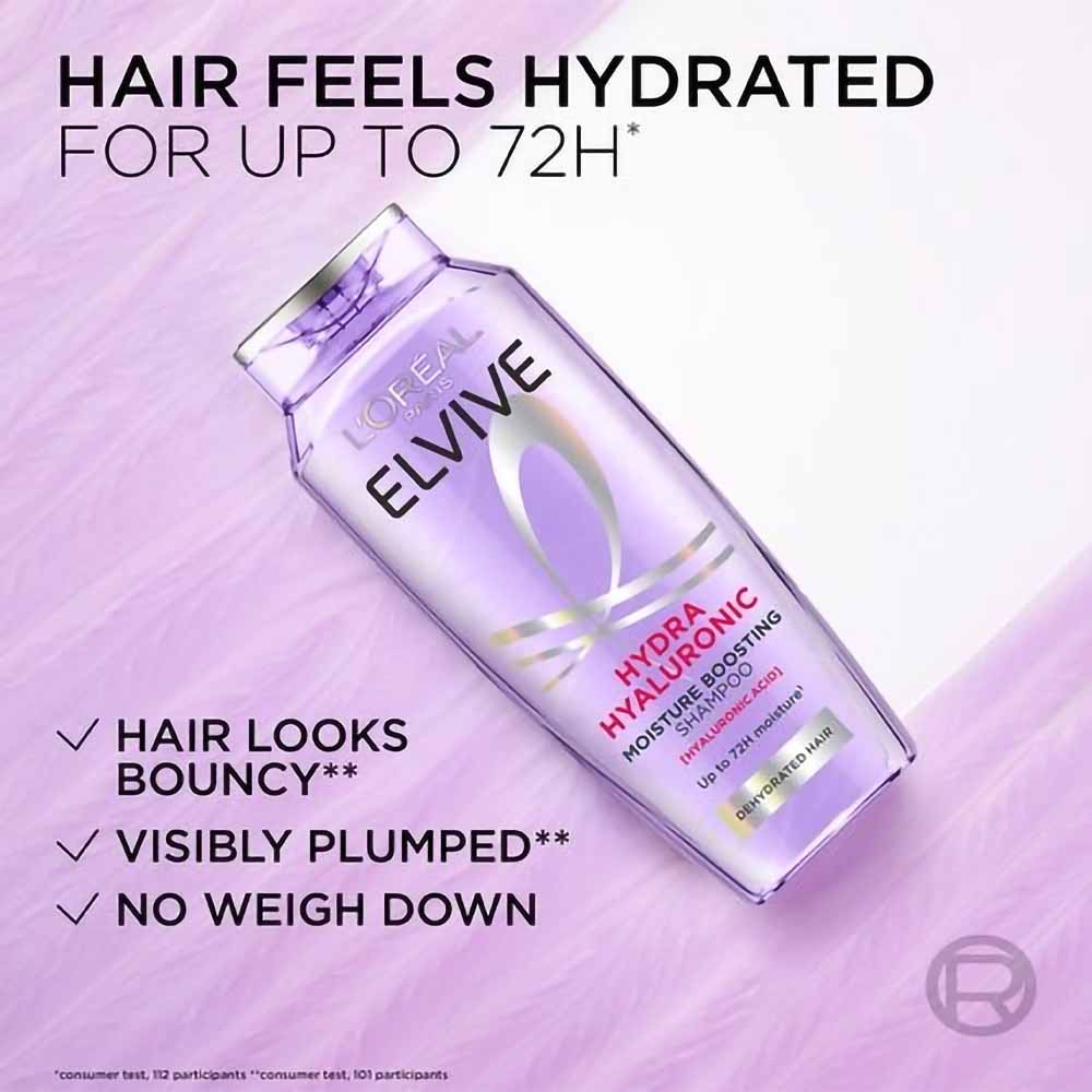 L’Oreal Paris Elvive Hydra Hyaluronic Moisture Boosting Shampoo-UK