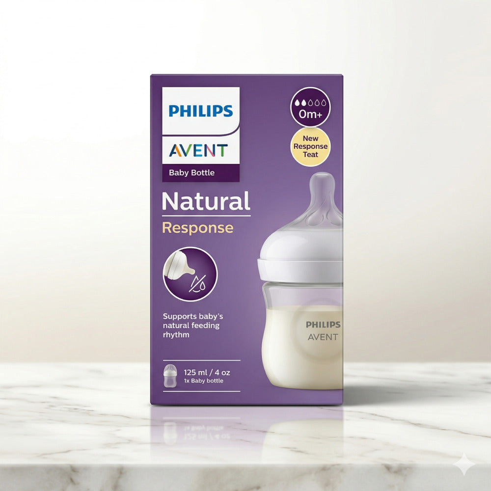 Philips Avent Baby Bottles with Natural Response Nipple, Flow 2, 0m+