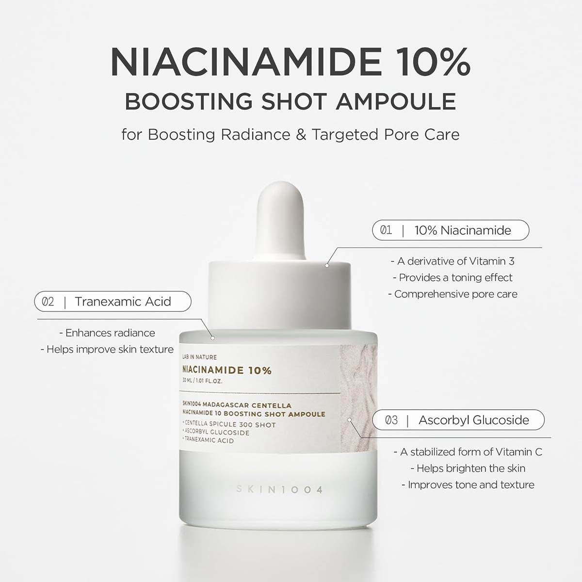 SKIN1004 Madagascar Centella Niacinamide 10 Boosting Shot Ampoule