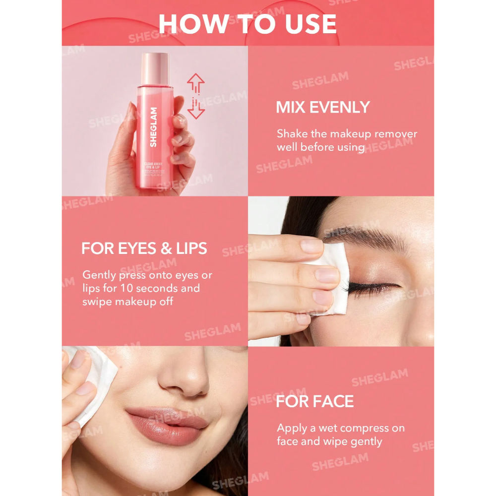 Sheglam CLEAR AWAY Eye & Lip Makeup Remover