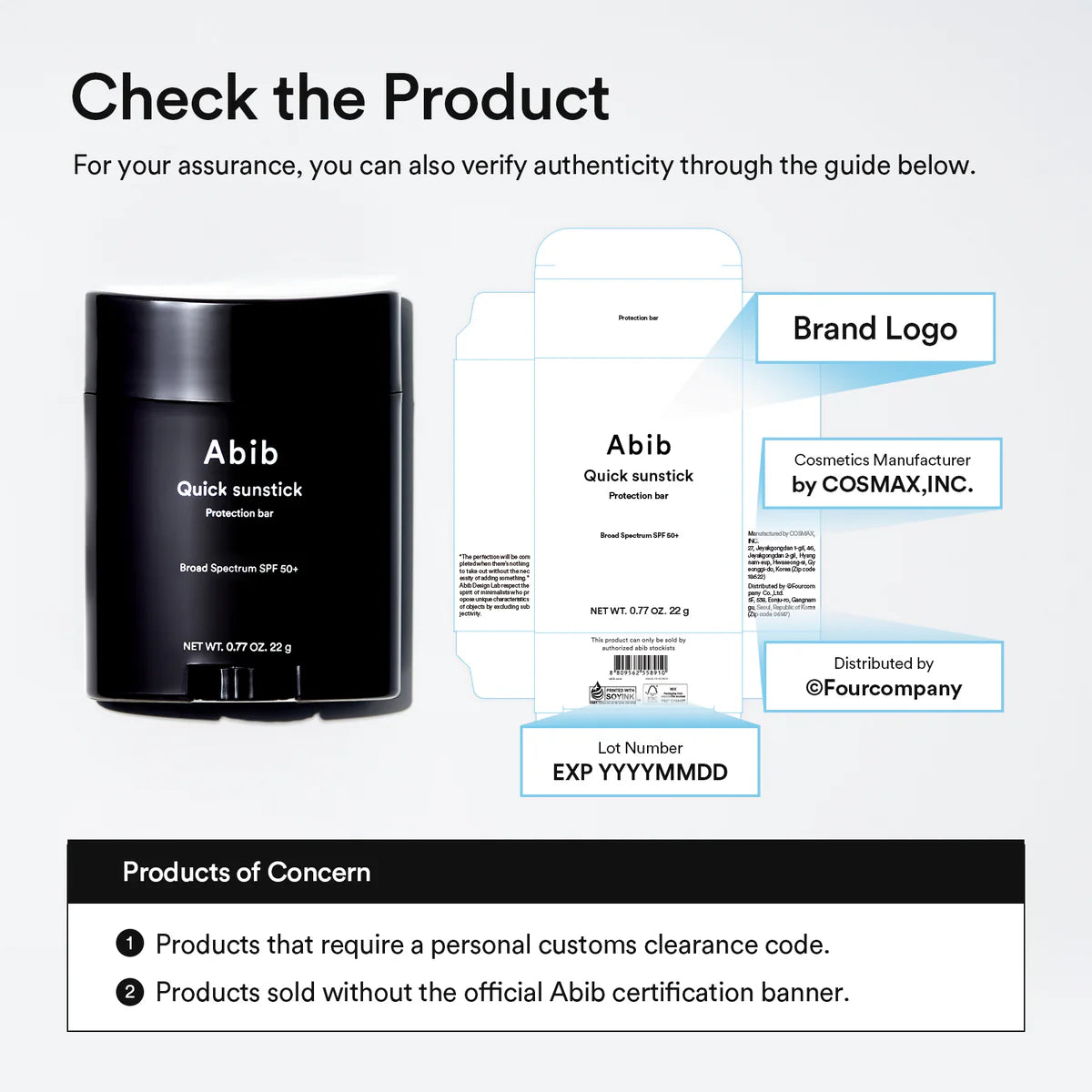 Abib Quick Sunstick Protection Bar SPF50+ PA++++ 22g