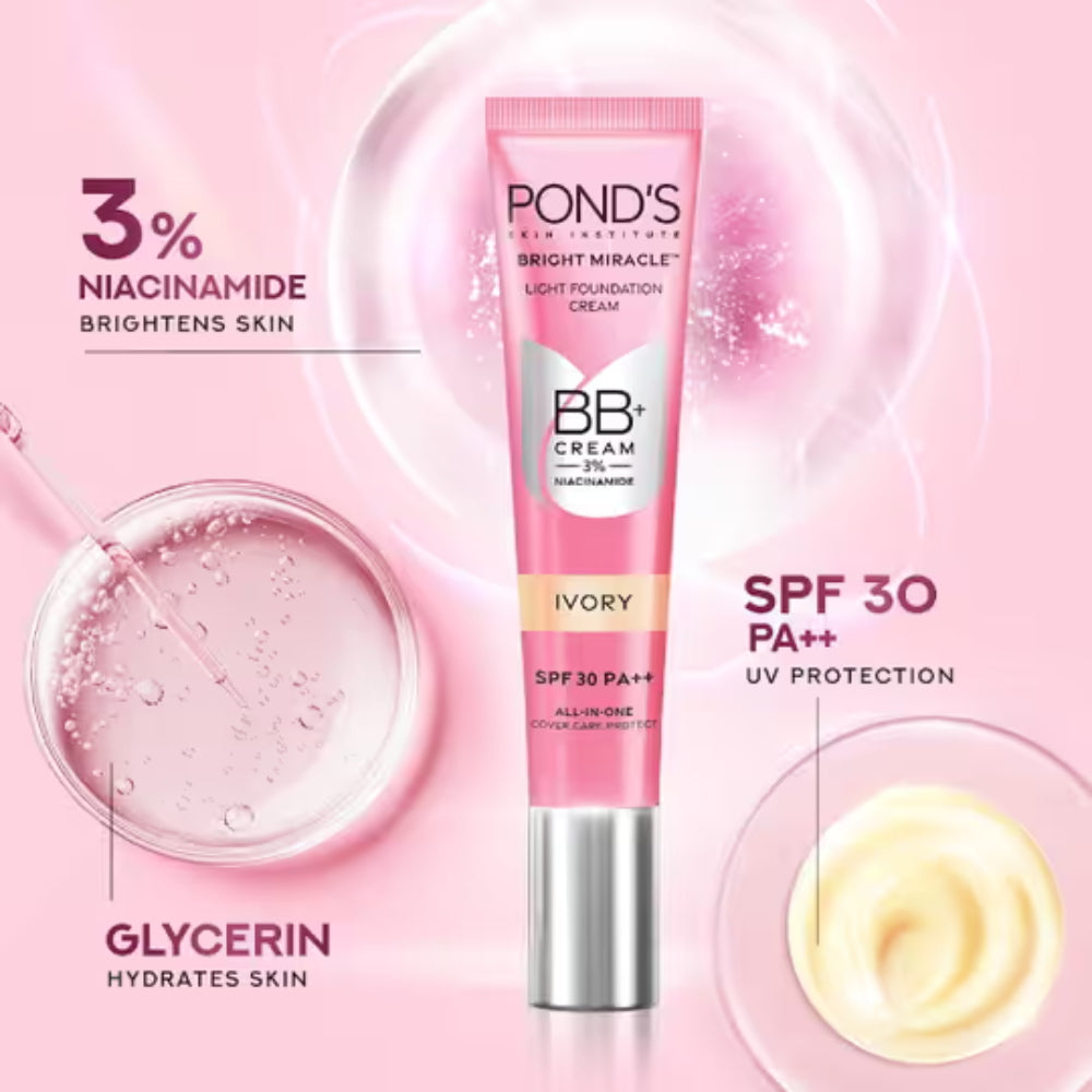 Ponds BB+ Cream Instant Spot Coverage + Light Make-Up Glow