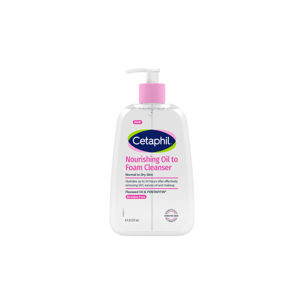 Cetaphil Nourishing Oil to Foam Facial Cleanser for Normal to Dry Skin