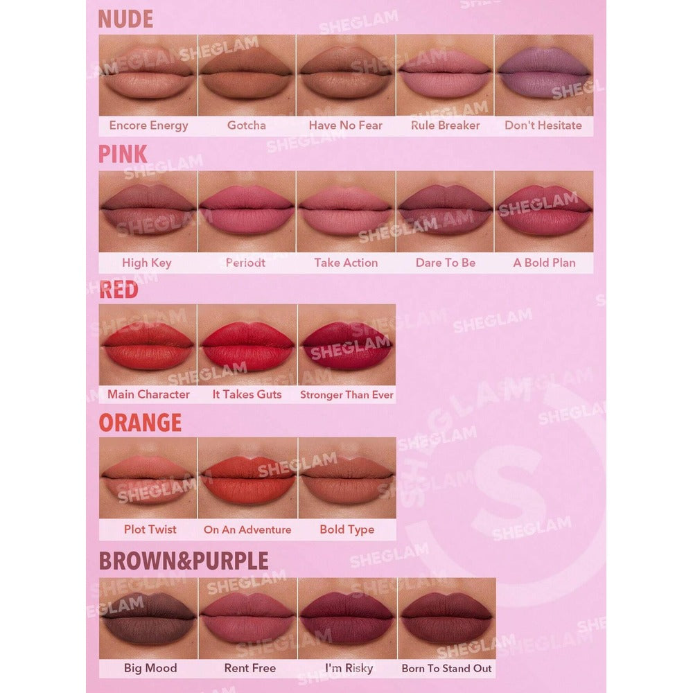 SHEGLAM Dynamatte Boom Long-Lasting Matte Lipstick (Multiple Shades)