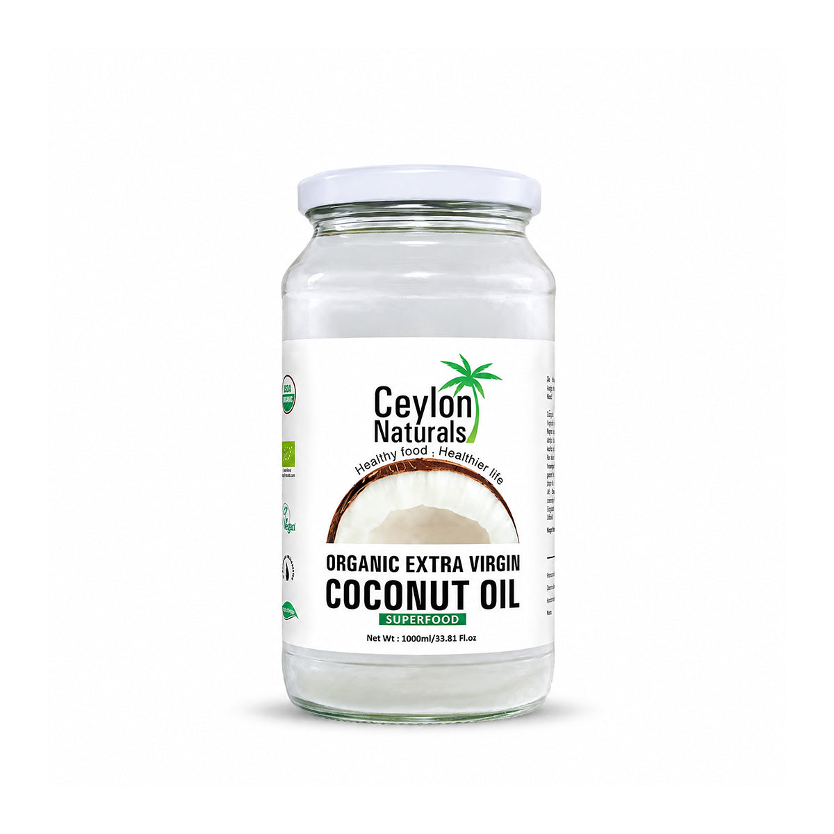 Ceylon Naturals Organic Extra Virgin Coconut Oil