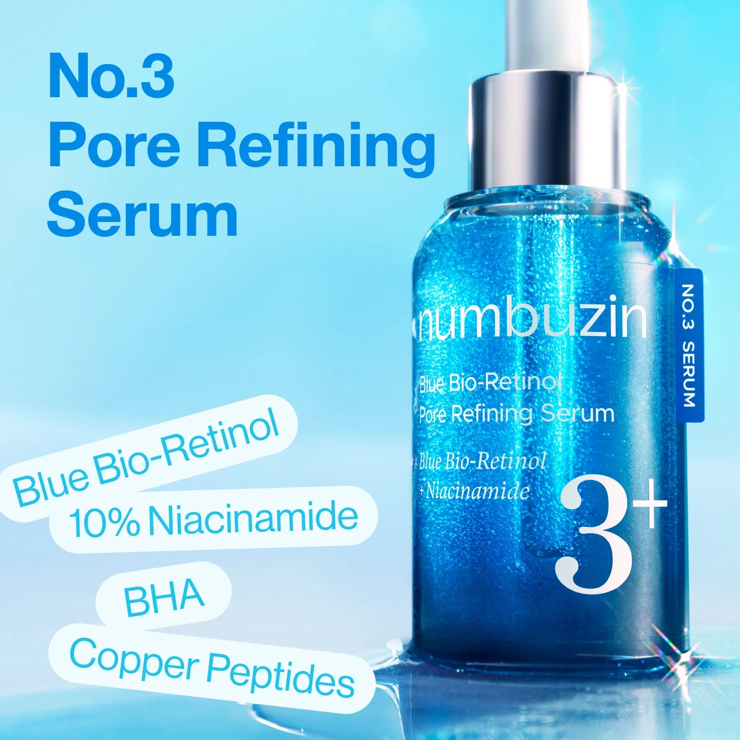 Numbuzin No. 3 Blue Bio-Retinol Pore Refining Serum