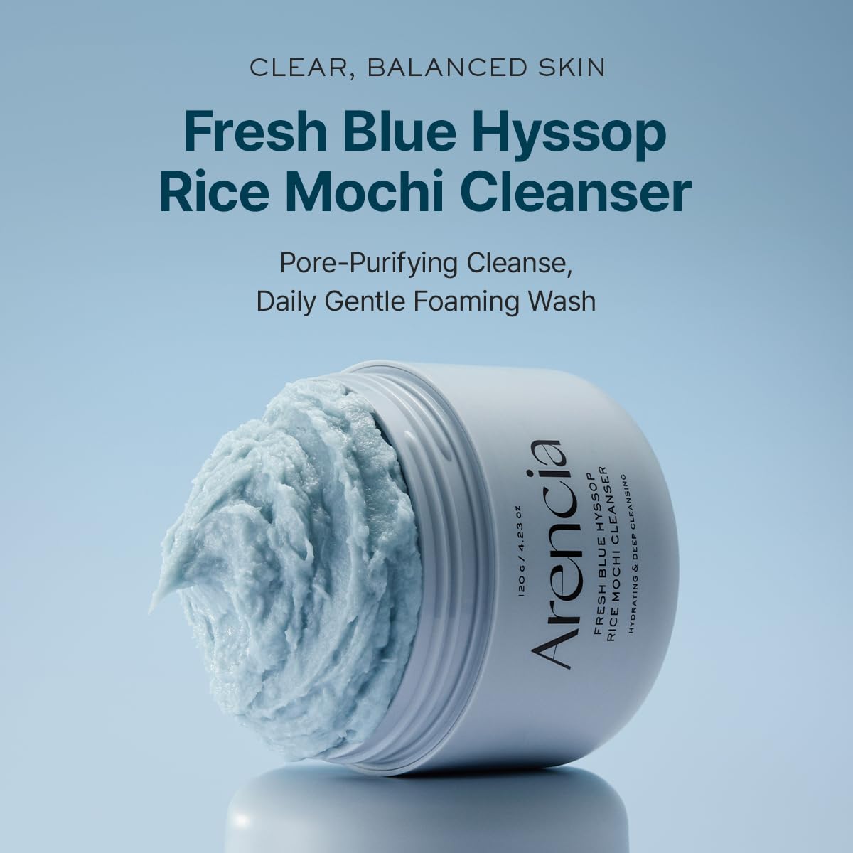 Arencia Fresh Royal Blue Hyssop Rice Mochi Cleanser