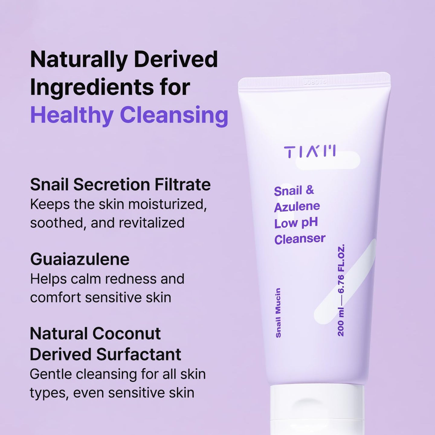 TIAM Snail & Azulene Low pH Cleanser