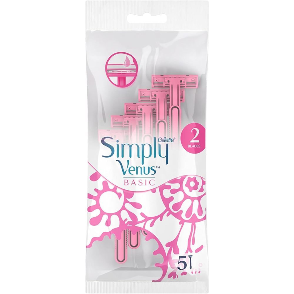 Gillette Venus Simply 2 Basic Women's Razor Blade 5pcs Pack
