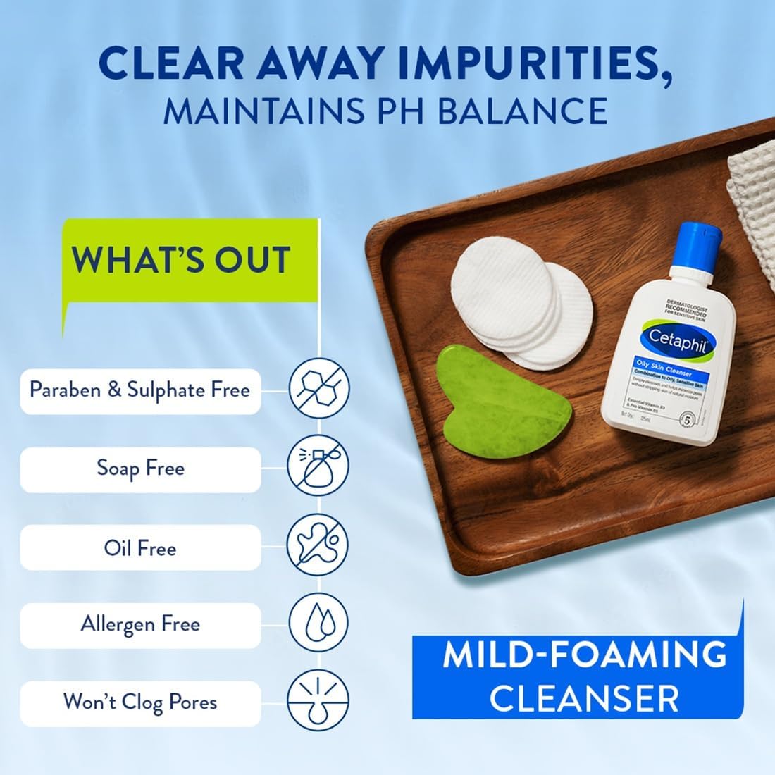 Cetaphil Oily Skin Cleanser Combination to Oily, Sensitive Skin