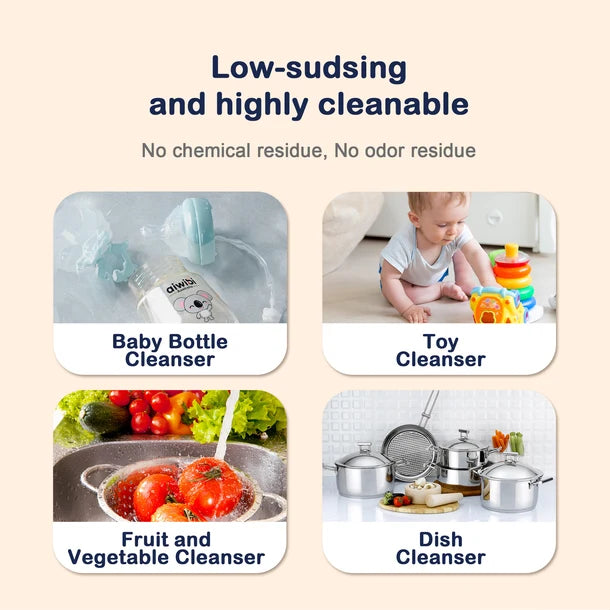 Aiwibi Baby Plant-Based Bottle & Nipple Cleanser 700ml