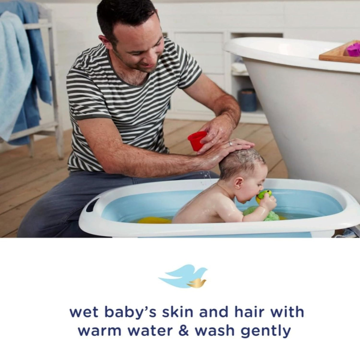 Dove Baby Sensitive Skin Care With Fragrance Free Moisture Head to Toe Wash