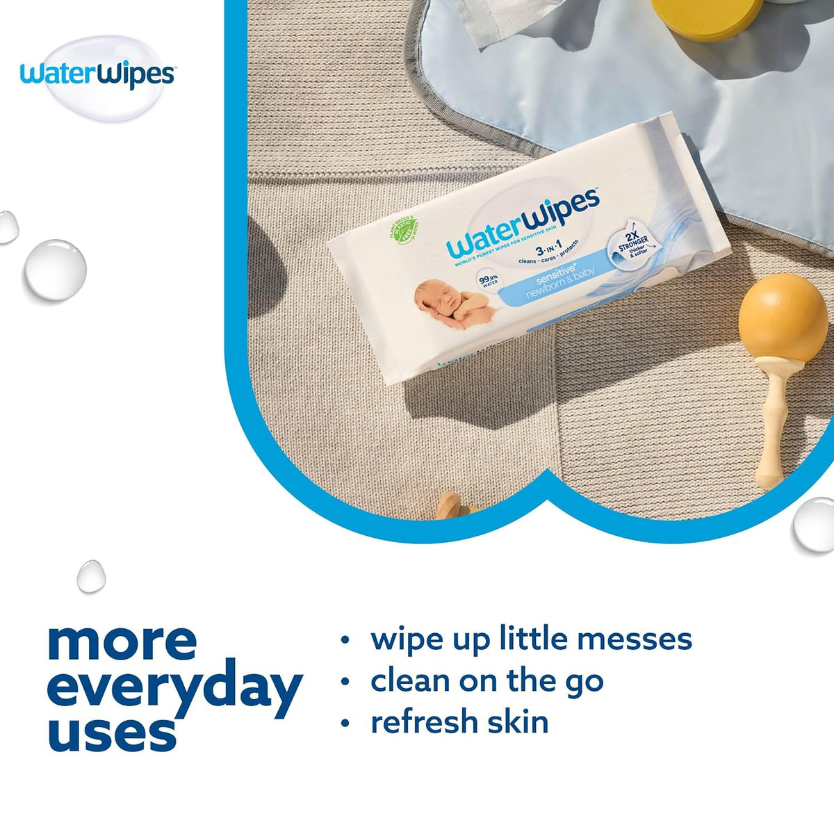 WaterWipes Sensitive+ Newborn & Baby Wipes