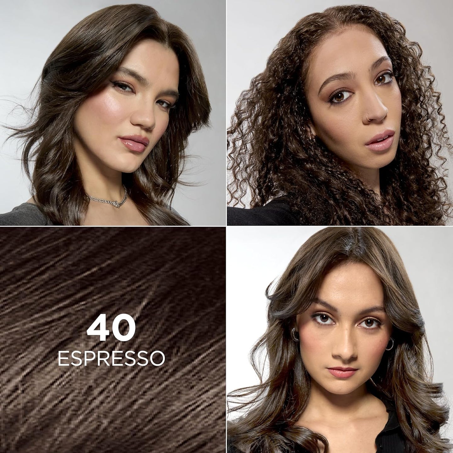 L'Oreal Paris Feria Multi-Faceted Shimmering Permanent Hair Color -  40 Espresso