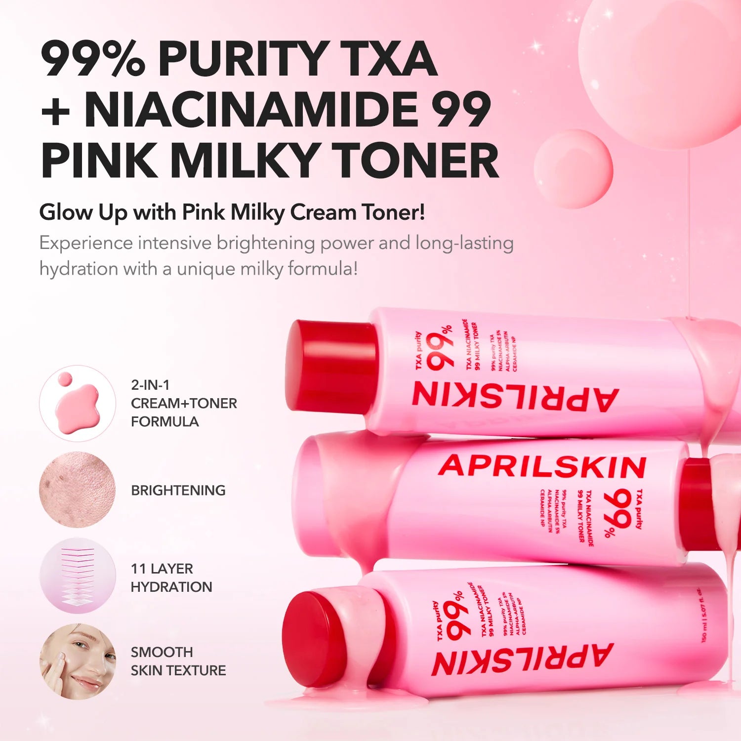 APRILSKIN - TXA Niacinamide 99 Milky Toner