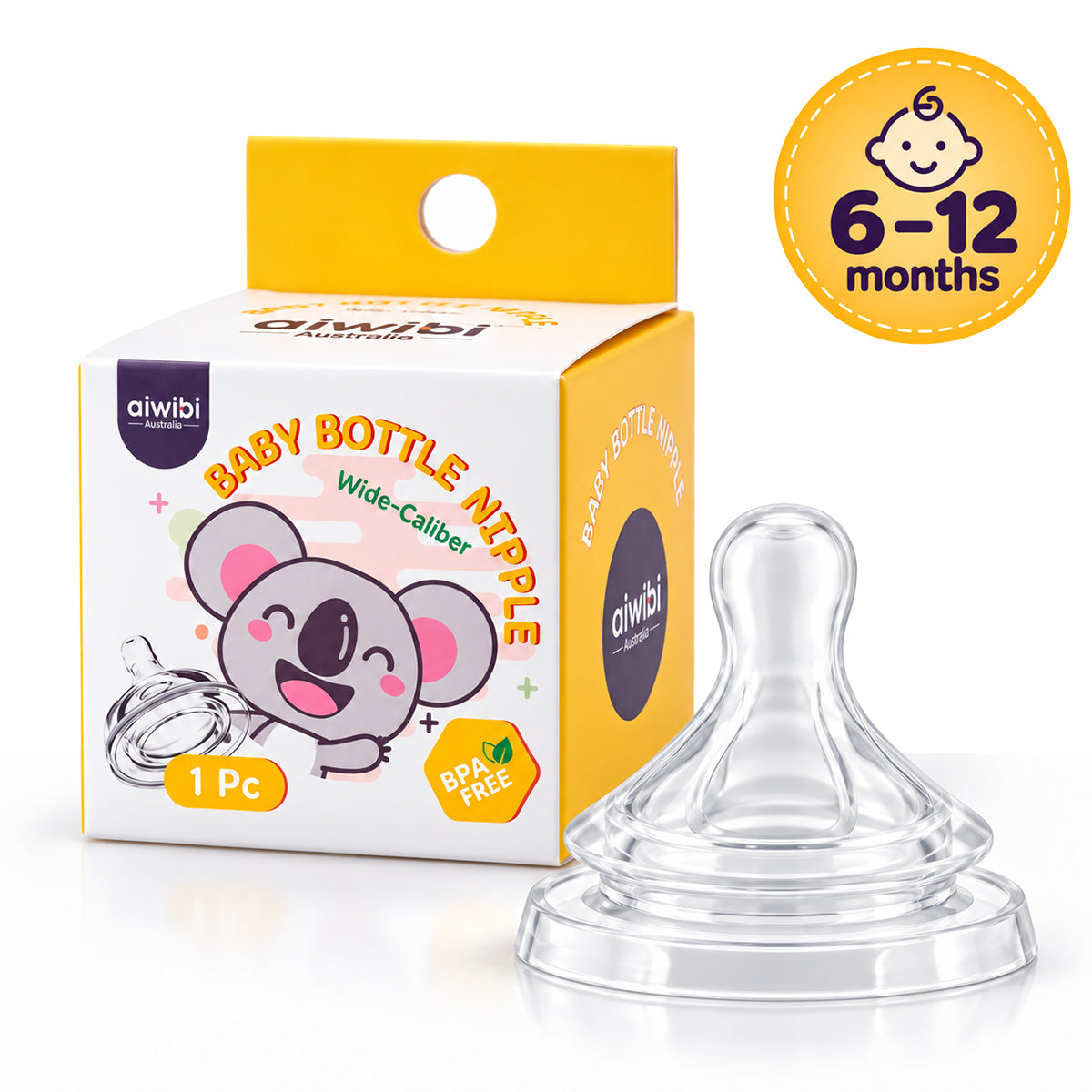 Aiwibi Baby Bottle Nipple L (6-12 months)