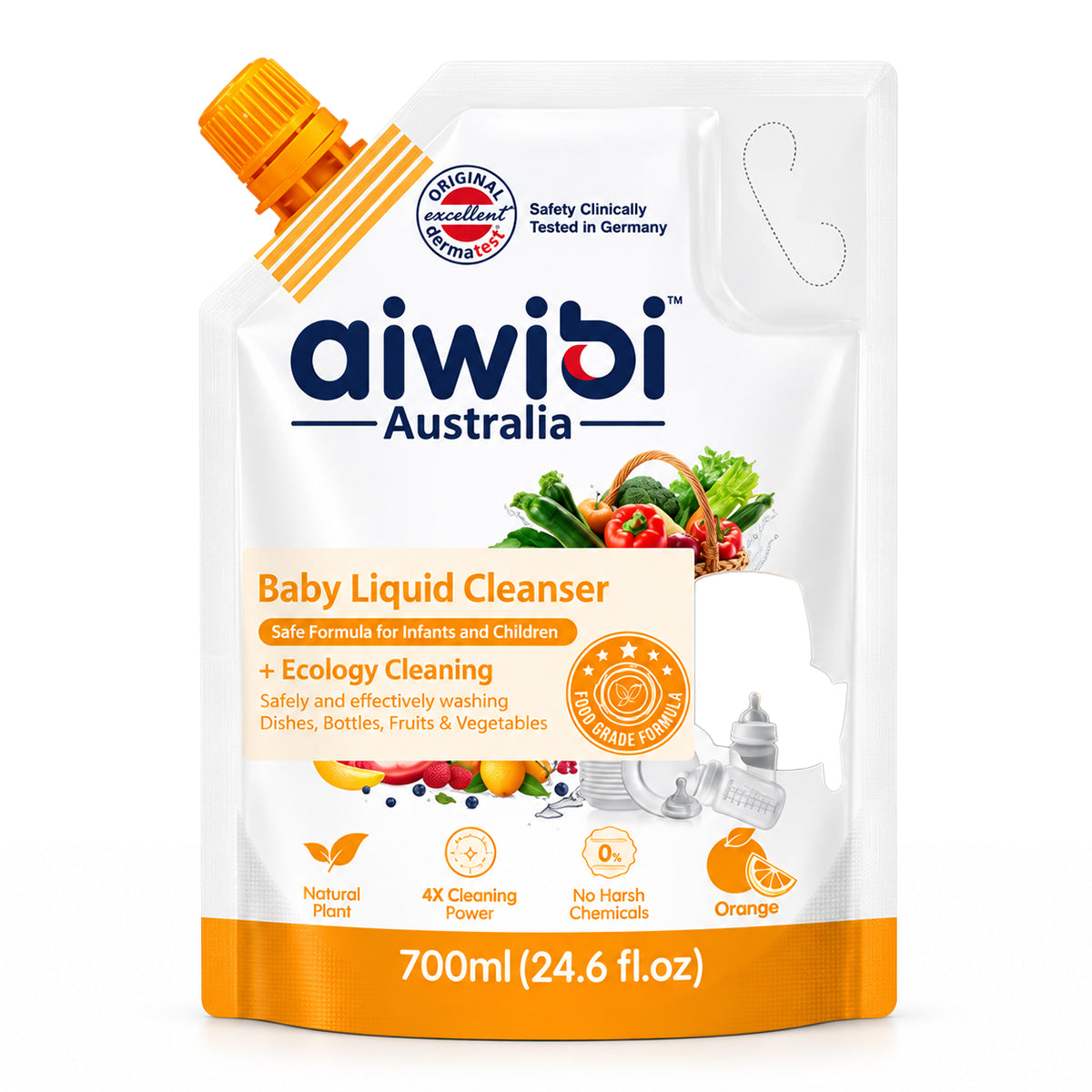 Aiwibi Baby Plant-Based Bottle & Nipple Cleanser 700ml