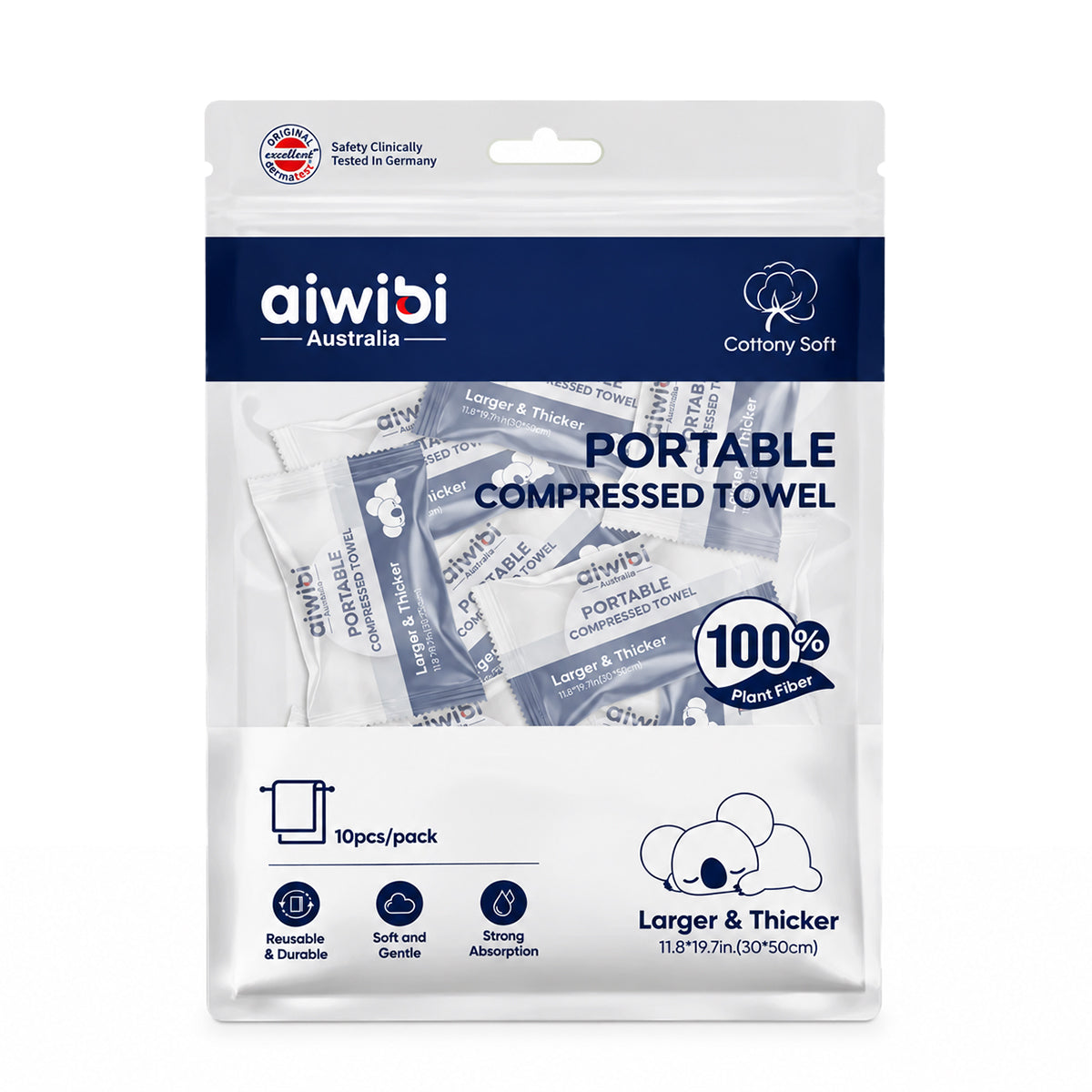 Aiwibi Portable Compressed Towel (30*50cm) 10pcs