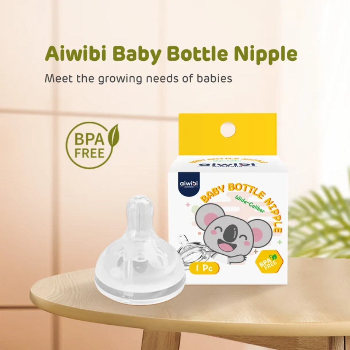 Aiwibi Baby Bottle Nipple S (0- 3 months)