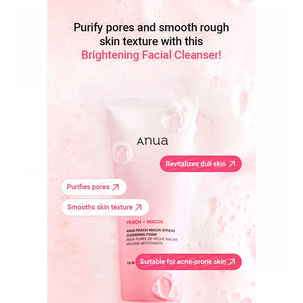 Anua Peach Niacin Spread Cleansing Foam