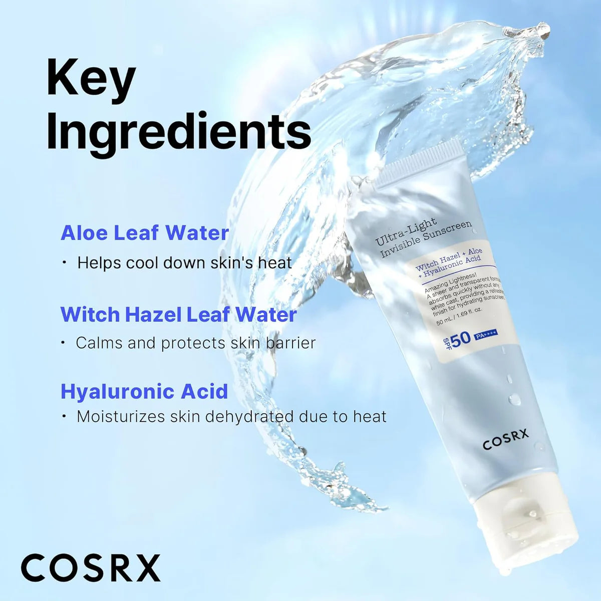 COSRX Ultra-Light Invisible Sunscreen SPF50+ PA++++