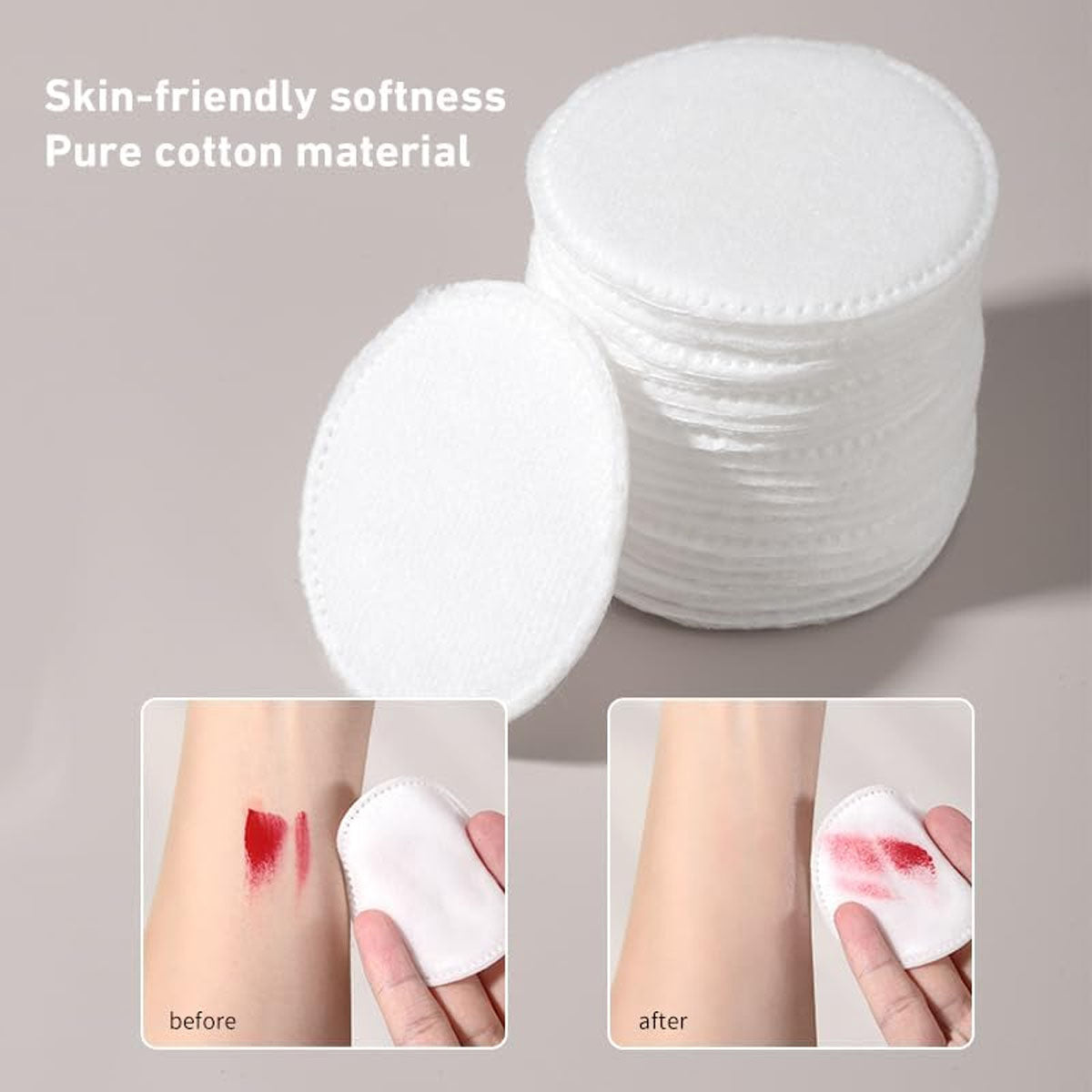 LMLTOP Double Faced Cosmetic Cotton Pads
