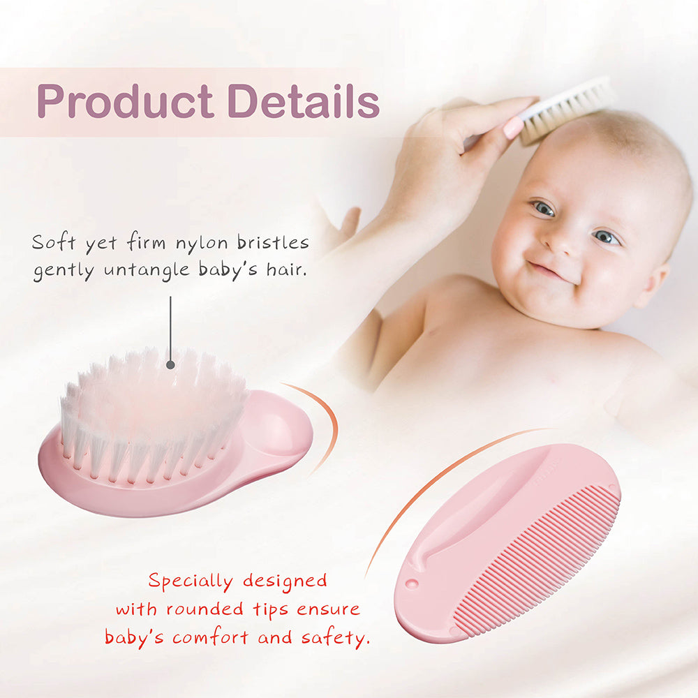 Farlin Baby Hair Comb & Brush Set